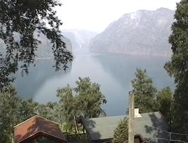 Aurlands fjord from 213m above seal level, at 67 Bjørgavegen, Aurland
